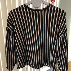 Striped long sleeve top